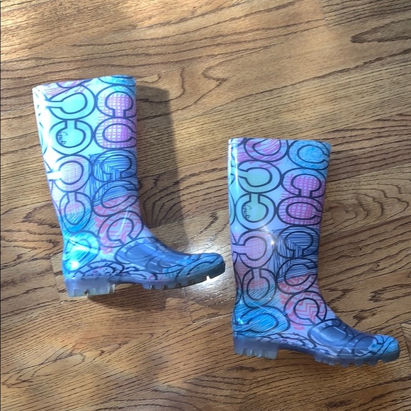 Coach Multi-Colored Rain Boots
